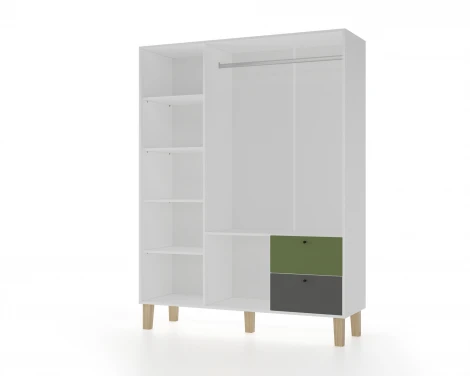 Шкаф Пушкин 149, белый шёлк МАМА STORY 102093