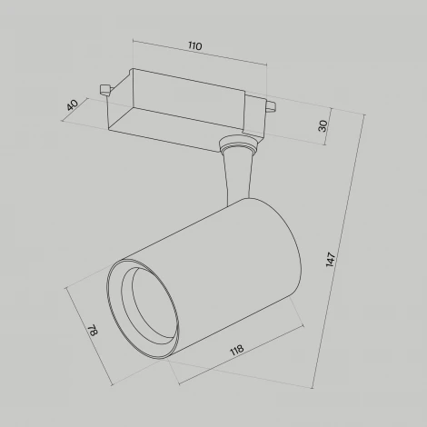 Трековый светильник Vuoro Unity 3000K 10Вт 36° LED (однофазный) Maytoni Technical TR003-1-10W3K-M-B (220V, круглые)