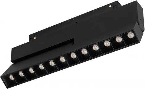 Трековый светильник светодиодный MAG-ORIENT-LASER-FOLD-S230-12W Warm3000 (BK, 30 deg, 48V, DALI) (Arlight, IP20 Металл, 3 года) 034642(1)