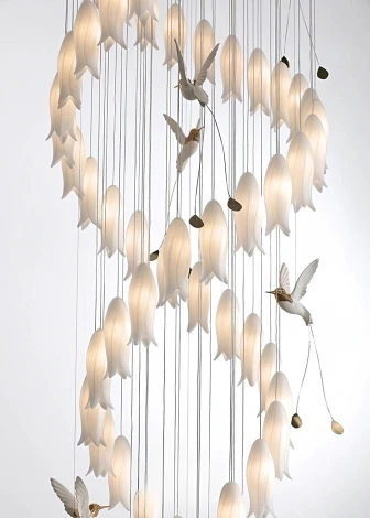 Подвесная люстра каскадная Mizi'en Polly MZ121830-68-800 (220V, на тросе)