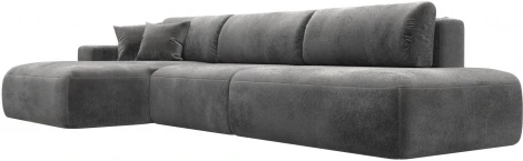 Диван угловой Лига-036 НПБ Модерн Лонг левый угол Лига Диванов (Велюр) арт.127757L
