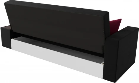 Диван-книжка Лига-020 стол справа (Черный,Бордовый/Микровельвет) Лига Диванов арт.118515