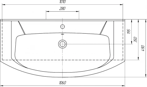 Мебельная раковина Vigo Kirovit Элеганс 1050