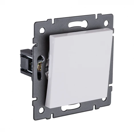 Выключатель кнопочный 1-клавишный 10А/250В белый матовый Kollinger REA-S-005WM для Aspekt, Eleganz, Reflex