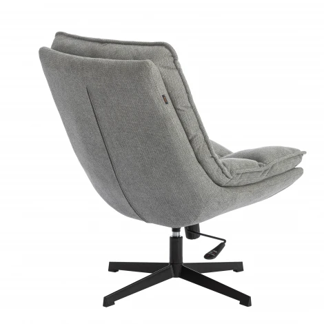 Кресло лаунж Reflex/Рефлекс с пуфом велюр/букле (HYP), светло-серый Tetchair 25506