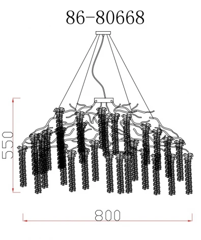 Подвесная люстра Garda Decor 86-80668