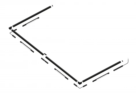 Шинопровод магнитный накладной 2 м 48V Crystal Lux Space Easy CLT 0.114 01 L2000 BL