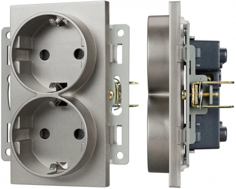 Механизм электрической розетки SCT-MEUD-PL-GR (250V, 16A) (Arlight) 043766