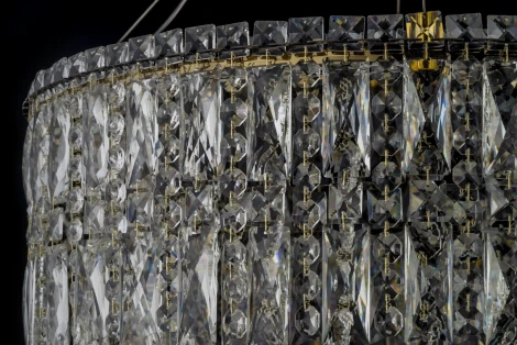 Подвесная люстра хрустальная Arti Lampadari Ovindoli Gold Ovindoli L 1.5.60.102 G (LED, 220V, на тросе)