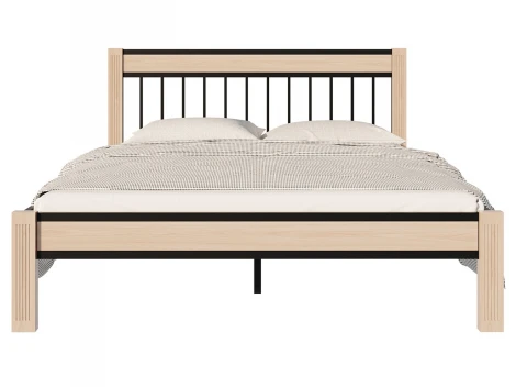 Кровать АГАТА 160, черный/натуральный Форвард Агата 102175