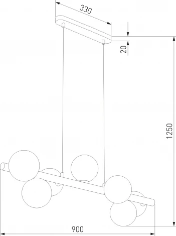 Подвесной светильник TK Lighting Estera Wood 10272 (220V, на проводе, шарики)