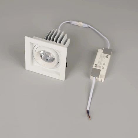 Встраиваемый светильник светодиодный MS-VORTEX-BUILT-S117x117-20W Day4000 (WH-WH, 20 deg, 230V) (Arlight, IP20 Металл) 057917