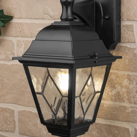 Настенный фонарь уличный Elektrostandard Vega черный D