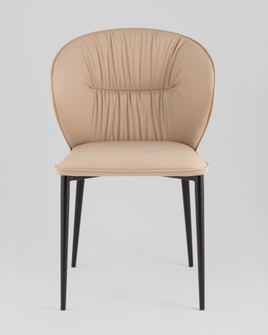 Стул обеденный Stool Group Deia светло-серая экокожа черные ножки арт.УТ000040333