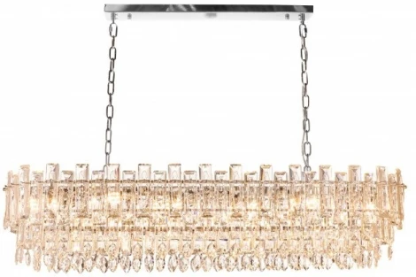 Подвесная люстра Fluorite Constancia FL1064-21P (220V, хрусталь, на цепи)