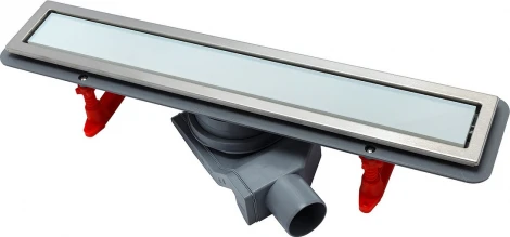 Душевой лоток Pestan Confluo Premium Line 450 белое стекло/сталь