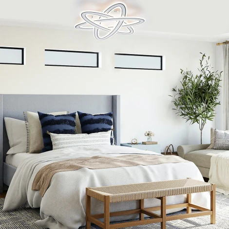 Потолочная люстра Escada Quant 10245/3 LED*140W White 10245/3LED (220V, пульт управления)