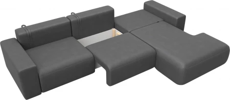 Диван угловой Лига-036 НПБ Классик Лонг правый угол Лига Диванов (Замша) арт.127801