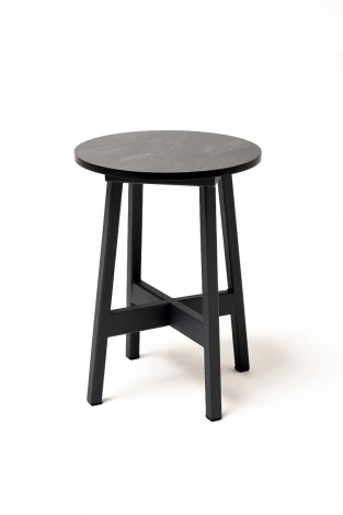 Интерьерный стол из HPL круглый, D30, H40, цвет серый гранит 4SIS Альберто RC658-D30-4sis
