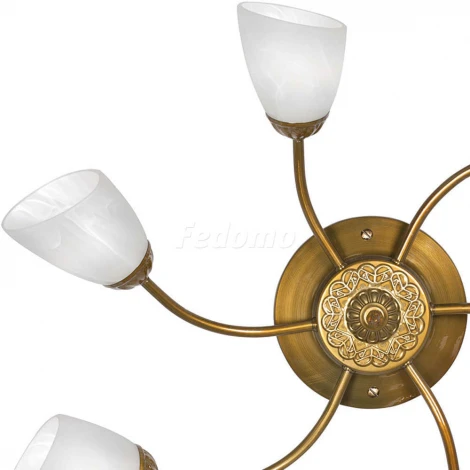 Люстра потолочная Day&Night, 6 плафонов, бронза с белым