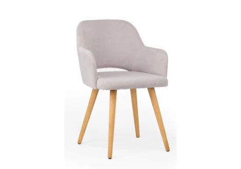 Стул деревянный Эолин светло-серый (glory 36) / светлое дерево 631724