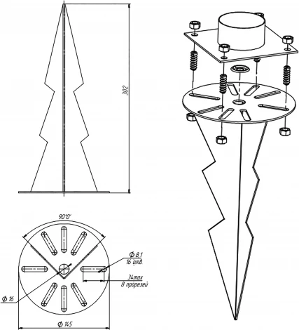 Держатель ЭРА Держатель грунтовой ДГ-3