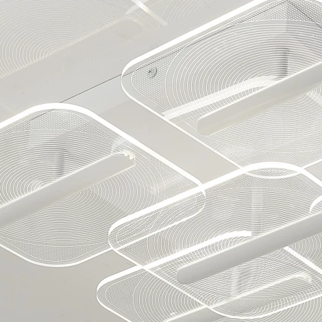 Потолочная люстра светодиодная Natali Kovaltseva Gravur LED LAMPS 81383 с пультом ДУ, моб. приложением 80W, белый, LED