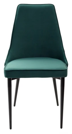 Обеденный стул M-City NEPAL-P ЗЕЛЕНЫЙ #19, велюр/ черный каркас