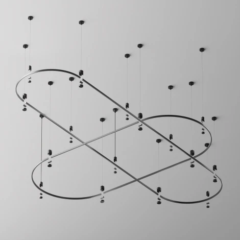 Шинопровод магнитный Flarity полукруг черный 65 см Maytoni Busbar trunkings Flarity TRX154-SR-D650-B (24V)