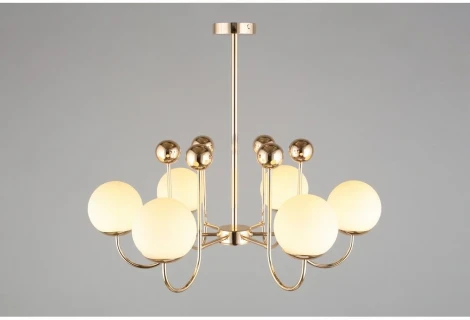 Потолочная люстра на штанге Omnilux Acuto OML-67007-06 (220V, шар, шарики)