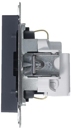 Розетка встраиваемая с заземлением (грифель) Systeme Electric AtlasDesign ATN000743