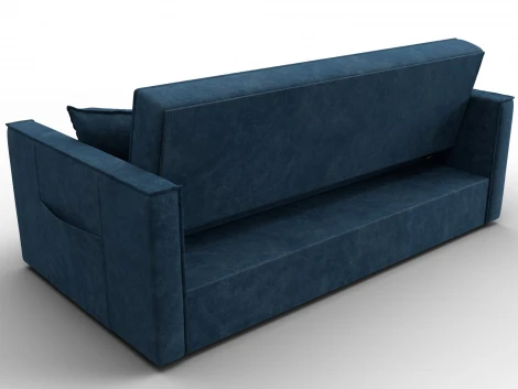 Диван прямой Лига-104 (160) (ЛДСП,Брус,Фанера,Велюр/Синий) Лига Диванов 134882