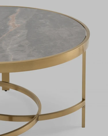 Журнальный столик Адриана 80*80 см серая керамика Stool Group арт.УТ000041496