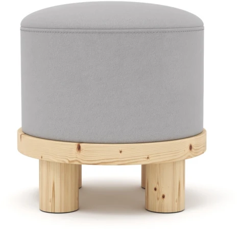 Пуф Arsko Сканди 1 светло-серый велюр
