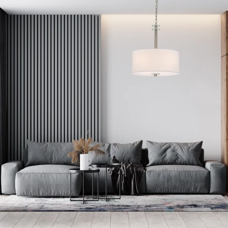 Подвесная люстра Novella 641/4PL E27*60W Satin nickel (220V, на цепи, круглые)