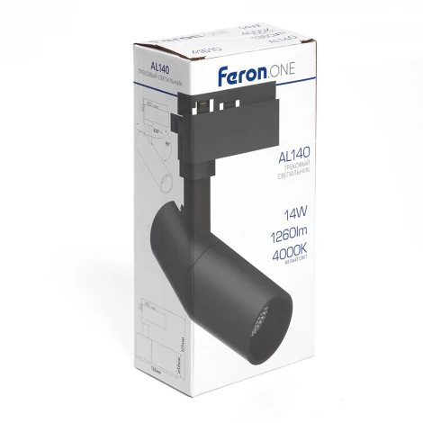 Трековый светодиодный светильник Feron ONE AL140 41614 однофазный (220V, IP40)