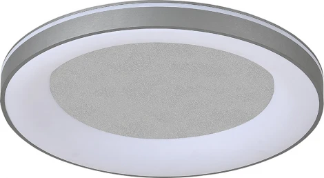 Потолочный светодиодный светильник круглый Escada Lemma 628/A LED 95Вт металл/акрил, серебро/белый (регулировка яркости, 220V, пульт управления, круглые)