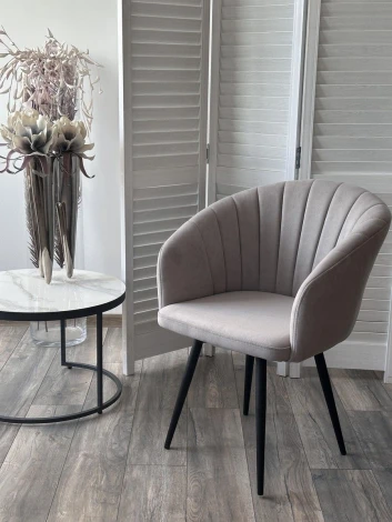 Стул МИШЕЛЬ 360 град. поворот. цвет B22 Серый, велюр / черный каркас M-City 64748