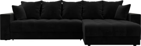 Диван угловой с декором и полкой Лига-050 НПБ Лига Диванов (Велюр) арт.128596