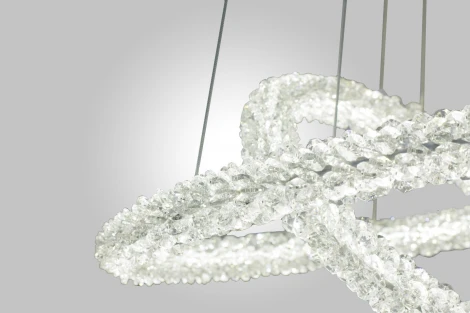 Подвесная люстра AM Group OVALE CH D600+400 (220V, на тросе)