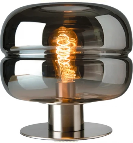 Настольная лампа Kink Light Лаваль 07720-T,02(16) хром/серый E27 1*40W (220V, выключатель, круглые)