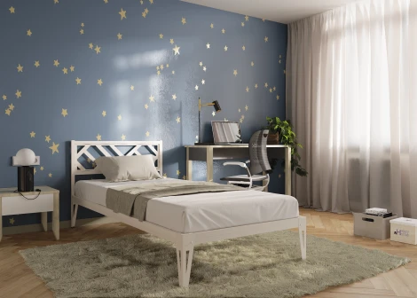 Кровать КМД 47 АЙРИС 900, белый Форвард 102365