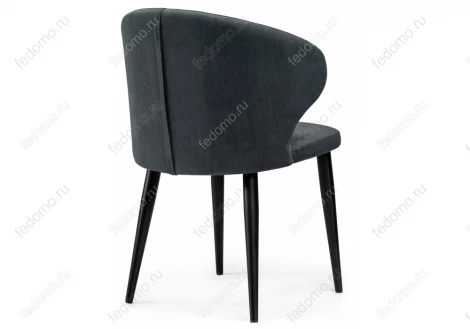 Стул Woodville на металлокаркасе Алсисар катания графит / черный 469977