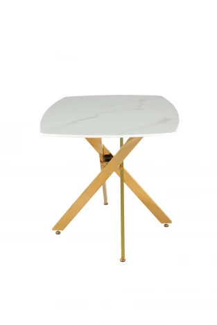 Стол обеденный IST-CASA Элис Рэк BS1803-140WT,140х80х76 см, белый/золото