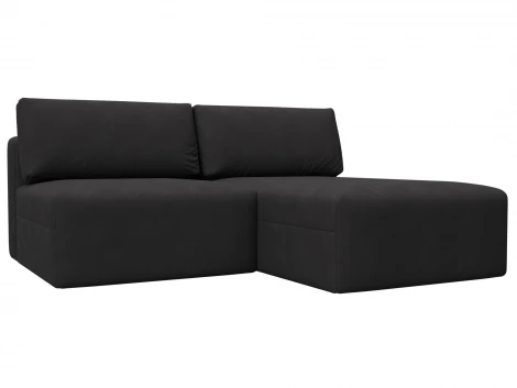 Диван угловой модульный Лига-060 НПБ угол универсальный (ЛДСП,Брус,Фанера/Пластик/Замша/Коричневый) Лига Диванов 129504