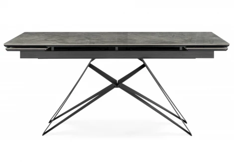 Кухонный стол Notta Блэкберн 160(220)х89 серый мрамор baolai / черный