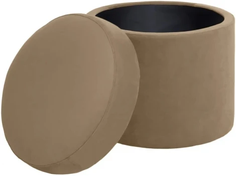 Пуф Barrel малый ОГОГО (арт.330109), (Ткань/Коричневый)