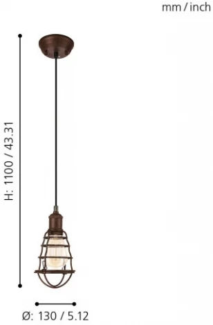 Подвесной светильник Eglo Port Seton 49809 (220V, на проводе)