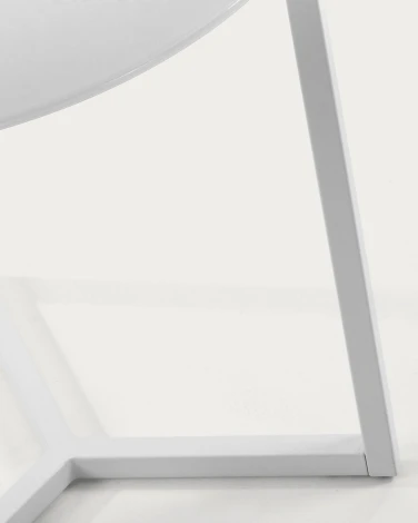 Журнальный стол La Forma (ex Julia Grup) Raeam (Белый/ Стекло,Сталь,Металл)