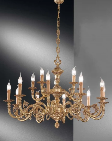 Подвесная люстра Nervilamp 810 810/10+5 (220V, на цепи, подсвечник, свеча)